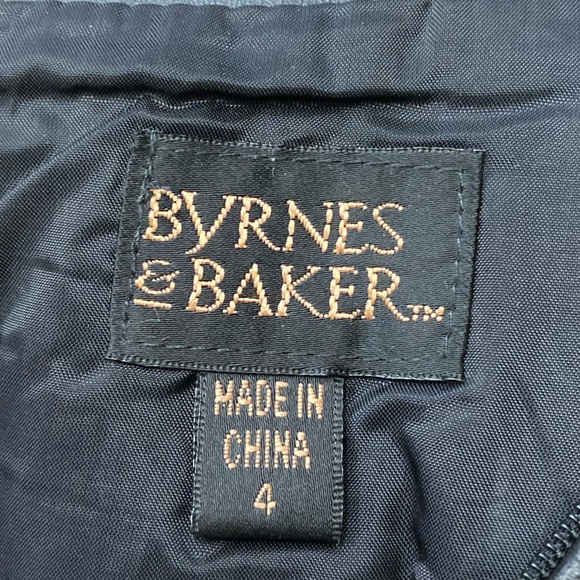 Vintage 80s Womens Byrnes & Baker Black Leather High Rise Pencil Skirt Size 4 - Picture 6 of 8